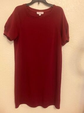 Cynthia Rowley Dress Size S Red Short Sleeve Crew-Neck